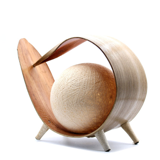 Handcrafted Natural Coconut Lamp - Natural Loop - Bali Collection