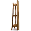 Handcrafted Natural Teak Corner Unit with 3 Shelves - Bali Collection