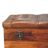 Buffalo Hide Chestnut Storage Trunk