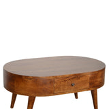 Chestnut Rounded Coffee Table