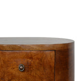 Chestnut Rounded Nightsand Table