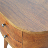 Chestnut Rounded Nightsand Table