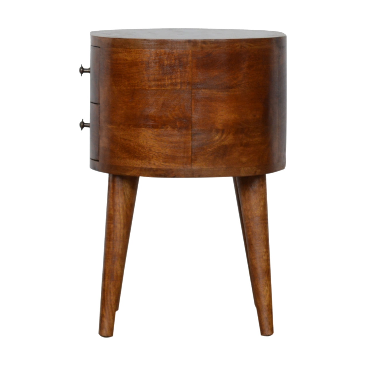 Chestnut Rounded Nightsand Table